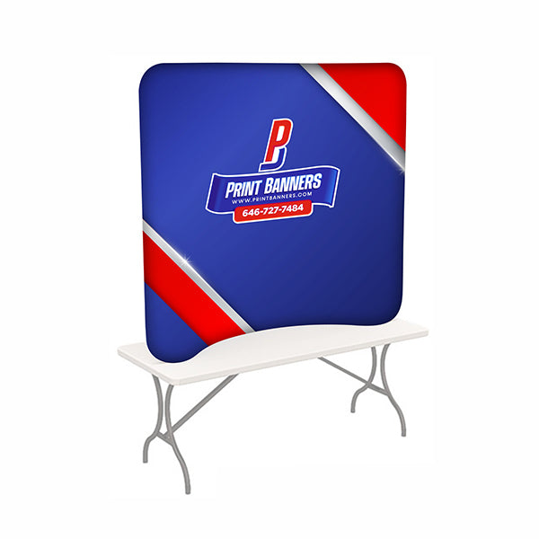 Tension Fabric Display Curve Shape New York, Custom Fabric Banner