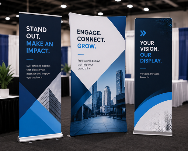 Hanging Banners vs Standing Displays for New York Trade Shows