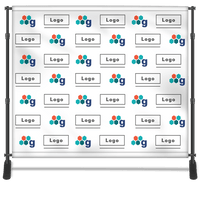 Load image into Gallery viewer, Step and Repeat Backdrop - Print Banners NYC
