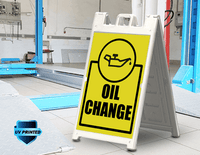 Load image into Gallery viewer, White Deluxe Signicade - Print Banners NYC
