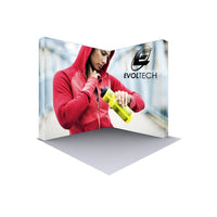 Load image into Gallery viewer, 10 ft L-Shape Lumiere Light Wall Configuration A No Lights Single-Sided (Graphic Package) - Print Banners NYC
