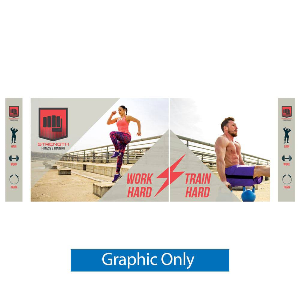 10 ft L-Shape Lumiere Light Wall Configuration B Double-Sided (Graphic Only) - Print Banners NYC