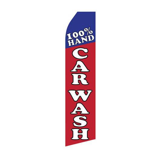 100% Hand Car Wash Econo Stock Flag - Print Banners NYC