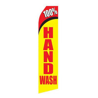 Load image into Gallery viewer, 100% Hand Wash Econo Stock Flag - Print Banners NYC
