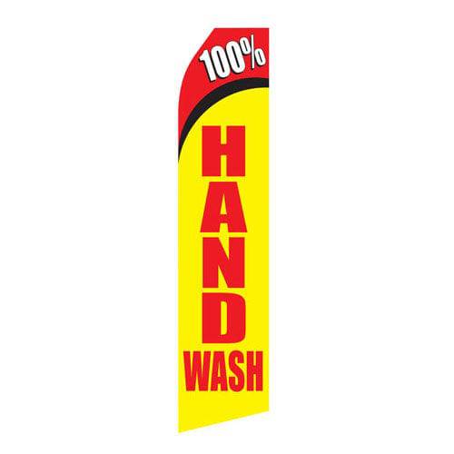 100% Hand Wash Econo Stock Flag - Print Banners NYC