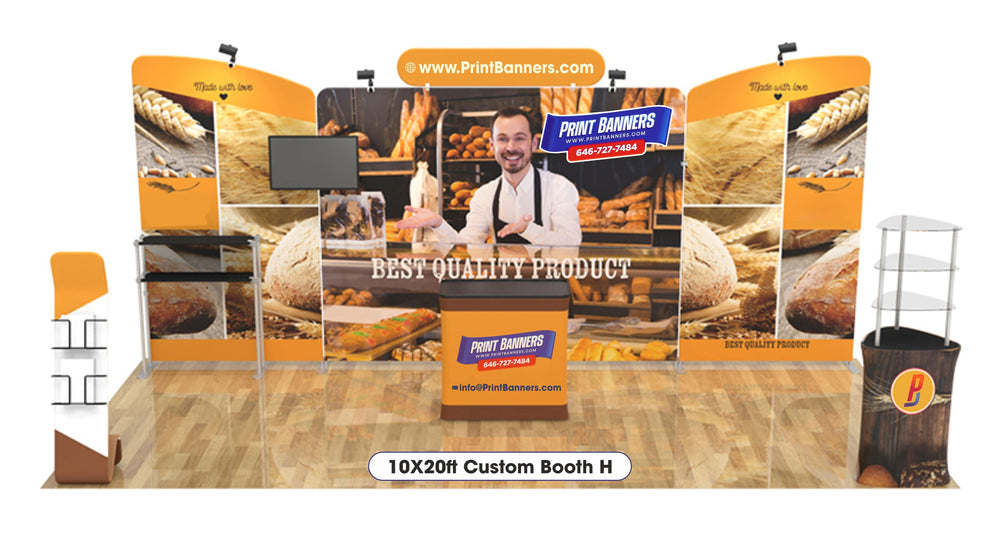 10X20ft Custom Booth H - Print Banners NYC