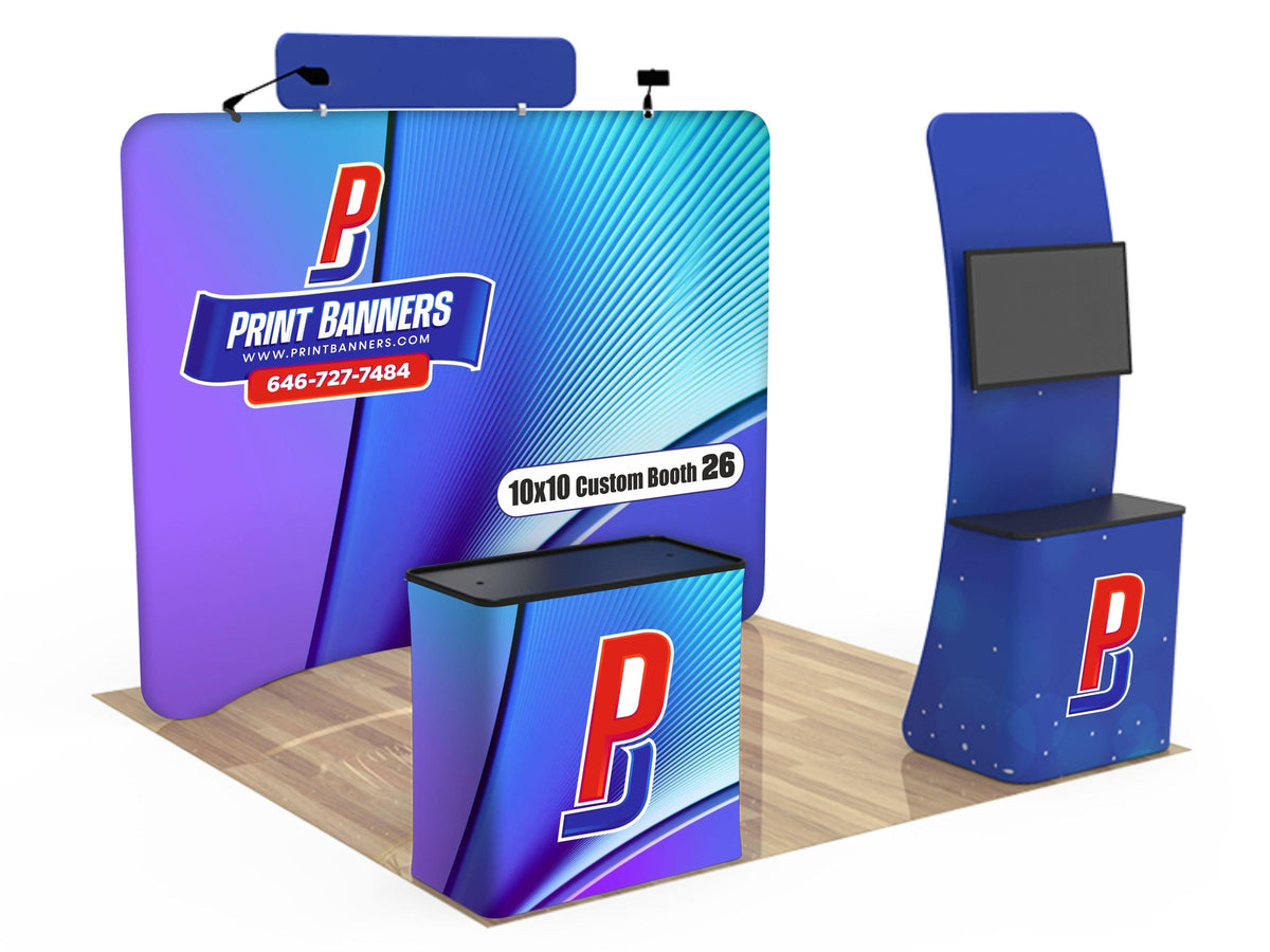 10x10ft Custom Booth 26 - PrintBanners