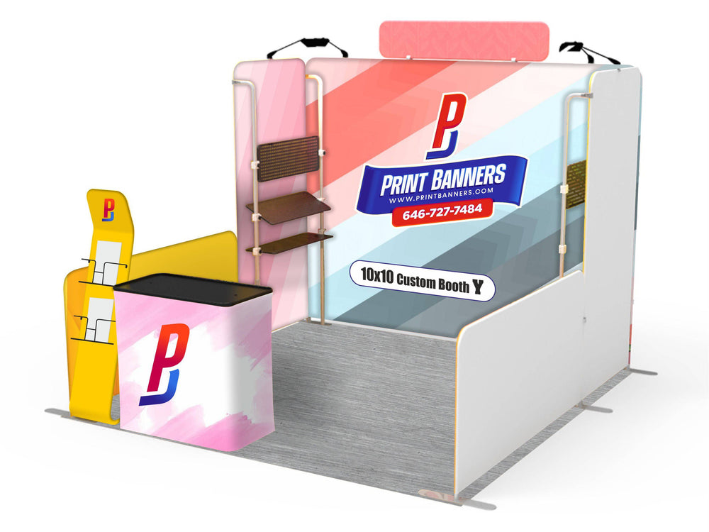 10x10ft Custom Booth Y - PrintBanners