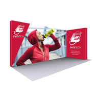 Load image into Gallery viewer, 20 ft L-Shape Lumiere Light Wall Configuration C No Lights Single-Sided (Graphic Package) - Print Banners NYC
