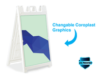 Load image into Gallery viewer, White Deluxe Signicade - Print Banners NYC
