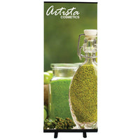Load image into Gallery viewer, 33.5 in. Econoroll Retractable Banner Stand Black - Print Banners NYC

