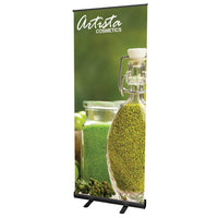 Load image into Gallery viewer, 33.5 in. Econoroll Retractable Banner Stand Black - Print Banners NYC
