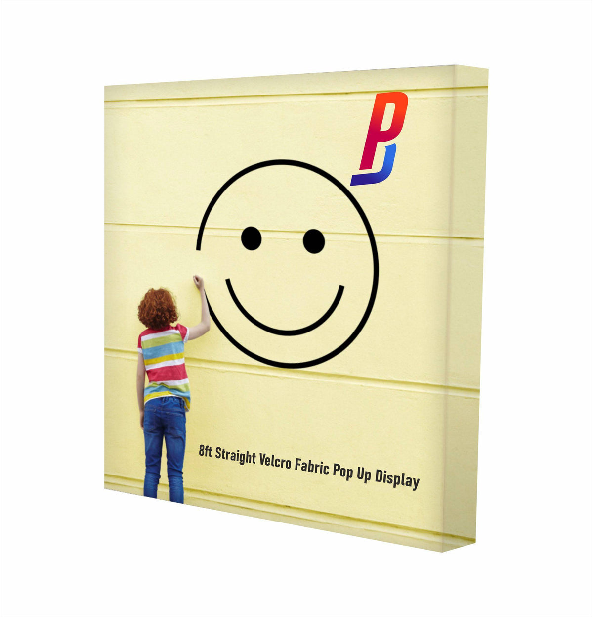 8ft Straight Velcro Fabric Pop Up Display - PrintBanners