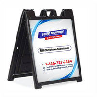Load image into Gallery viewer, Black Deluxe Signicade - Print Banners NYC
