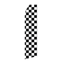 Load image into Gallery viewer, Black and White Checkered Econo Stock Flag - Print Banners NYC
