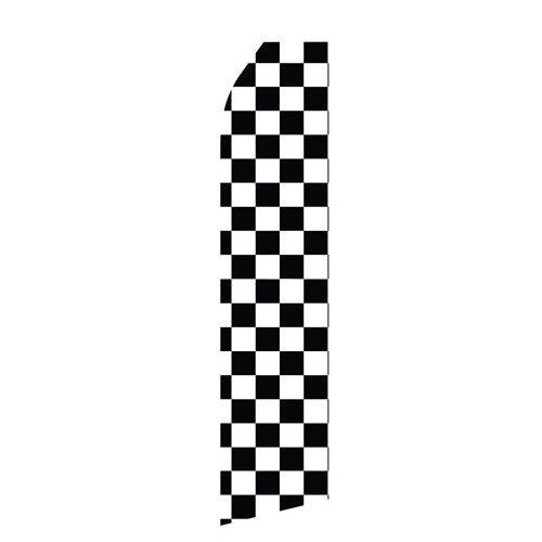 Black and White Checkered Econo Stock Flag - Print Banners NYC