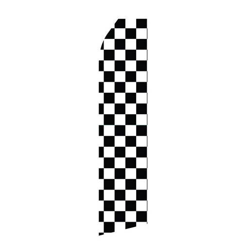 Black and White Checkered Econo Stock Flag - PrintBanners