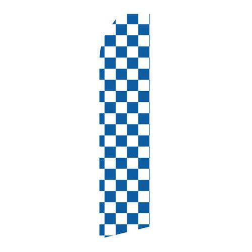 Blue and White Checkered Econo Stock Flag - Print Banners NYC