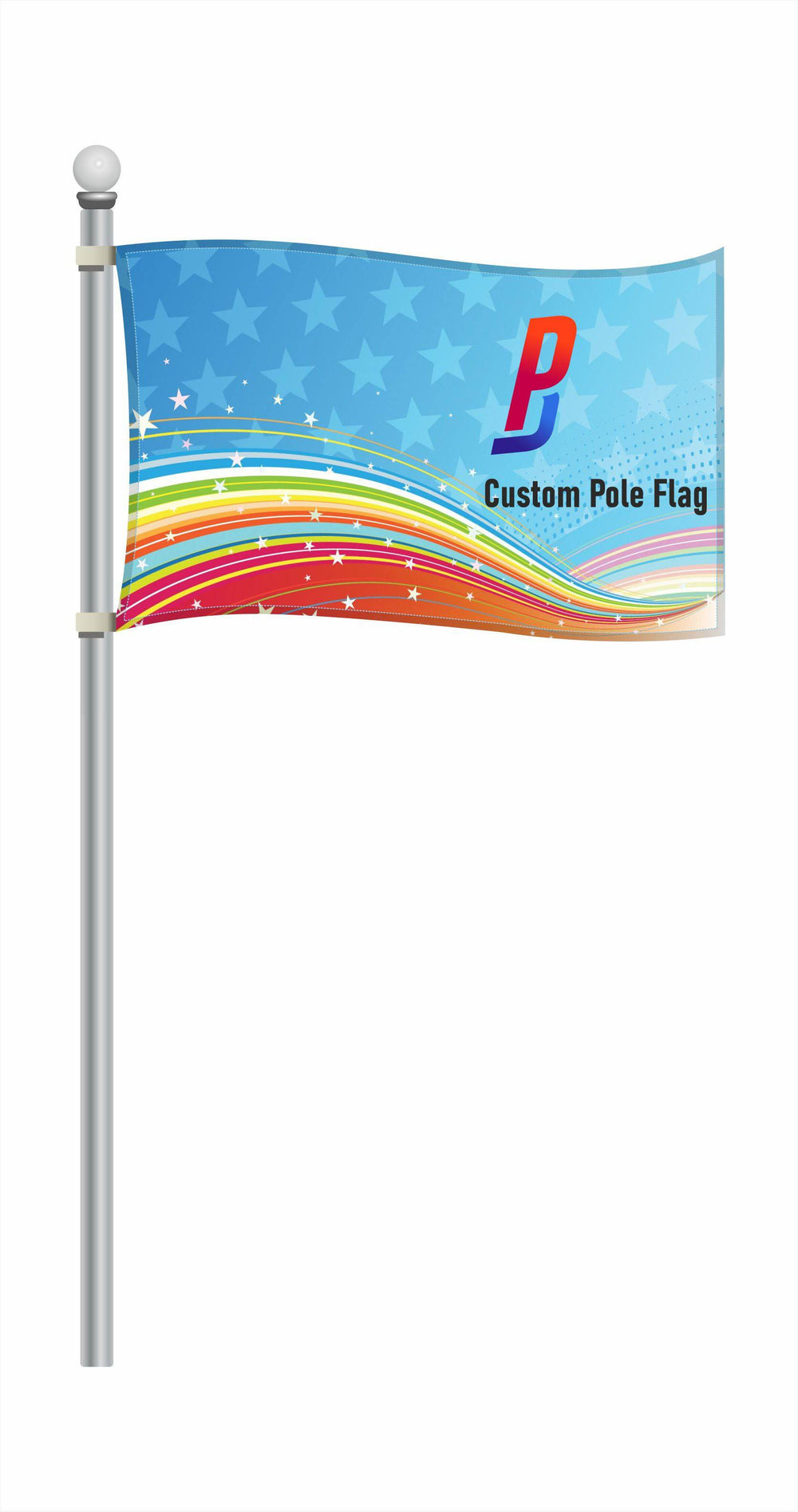 Custom Pole Flag 3'x2' - Print Banners NYC