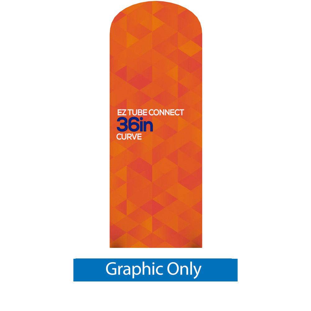 3 ft. EZ Tube® Connect Curved Top Single-Sided White Back Fabric (Graphic Only) - PrintBanners