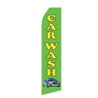 Load image into Gallery viewer, Green Car Wash Econo Stock Flag - Print Banners NYC
