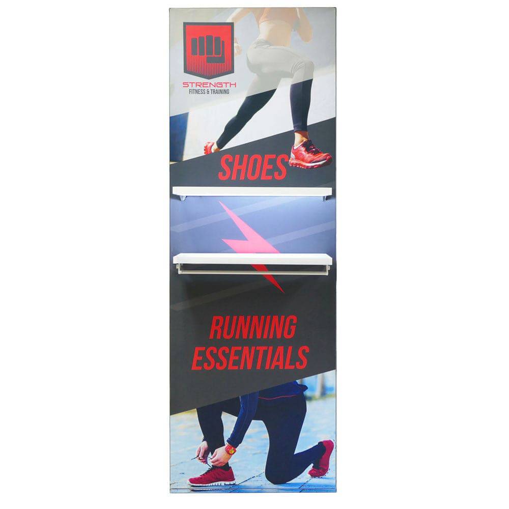 Lumiere Light Wall External Shelf with LED Light & Rod (Hardware Only) - Print Banners NYC