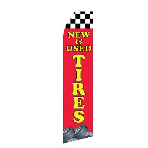 New and Used Tires Econo Stock Flag - PrintBanners