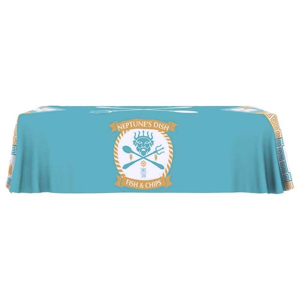 8 ft. 4-Sided Regular Stretch Table Throw - Print Banners NYC