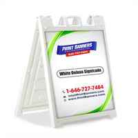 Load image into Gallery viewer, White Deluxe Signicade - Print Banners NYC
