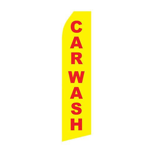 Yellow Car Wash Econo Stock Flag - Print Banners NYC