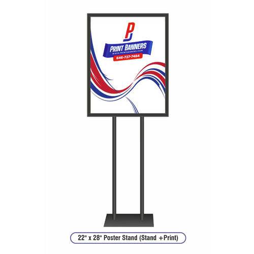 22" x 28" Poster Stand (Stand +Print) - Print Banners NYC