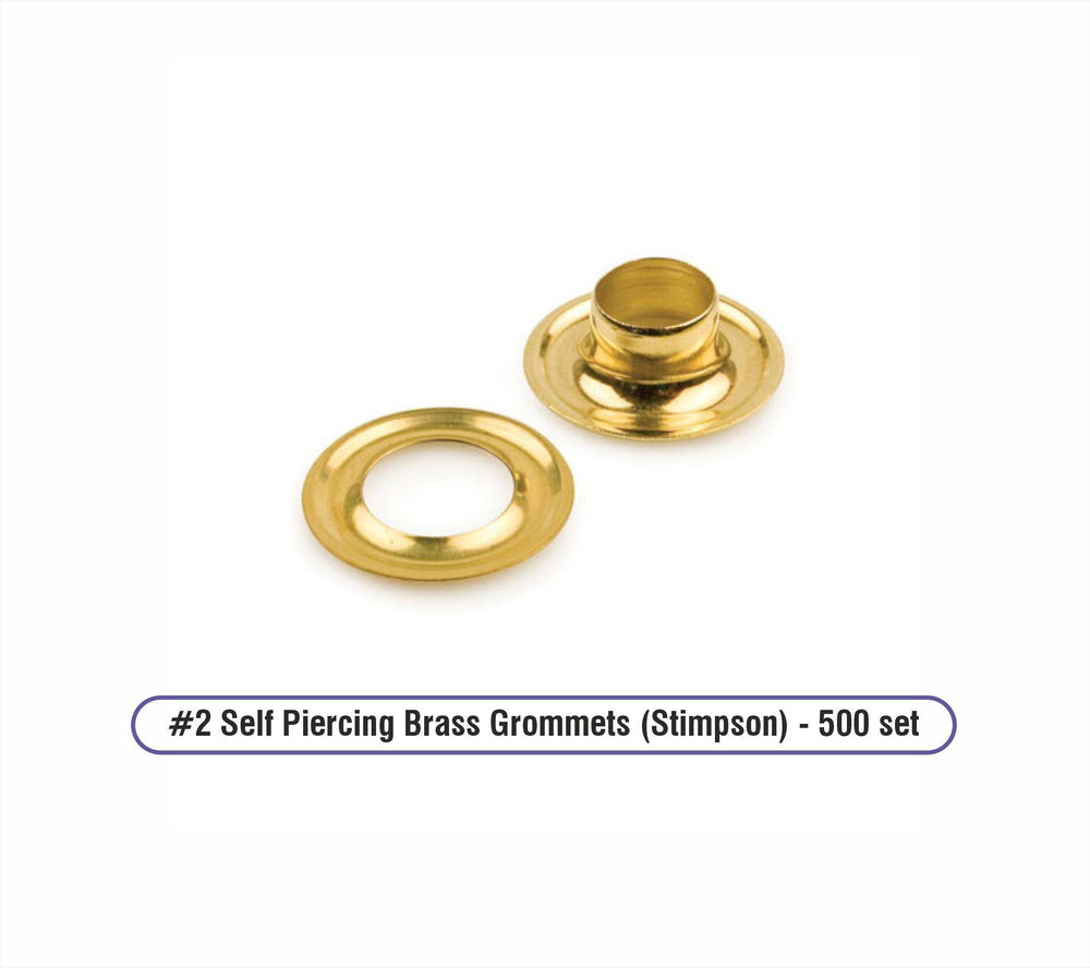 #2 Self Piercing Brass Grommets (Stimpson) - 500 set - PrintBanners
