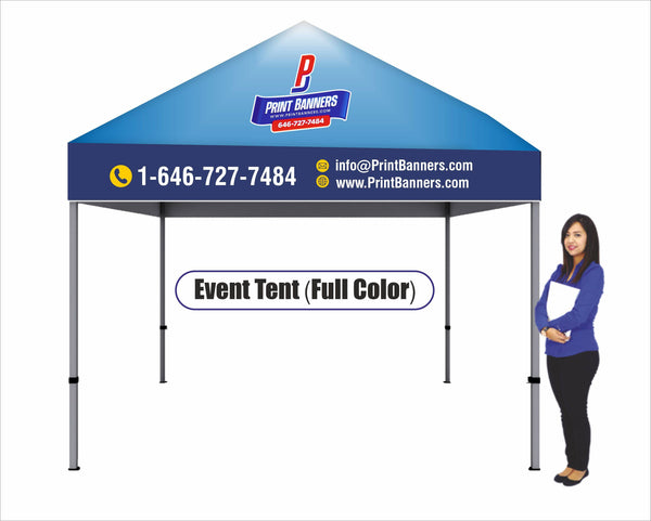 Tent Banner With Custom Printed Walls